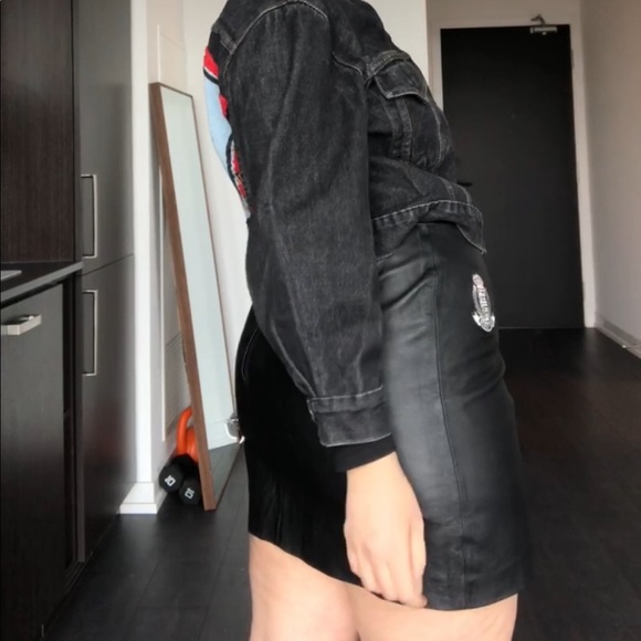 ASOS Leather Mini-Skirt - Picture 2 of 5
